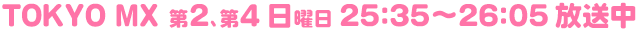 TOKYO MX 第２、第４日曜25:35〜放送中
